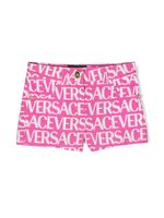 Versace Kids short à logo all-over - Rose