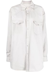 Maison Margiela chemise en jean Selvedge - Gris