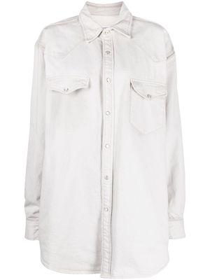 Maison Margiela chemise en jean Selvedge - Gris