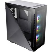 Thermaltake Divider 500 TG ARGB Midi-tower PC-behuizing Zwart 3 voorgeïnstalleerde LED-ventilators, 1 voorgeïnstalleerde ventilator, Zijvenster, Stoffilter