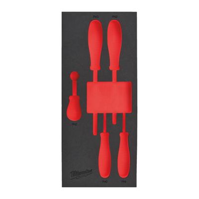 Milwaukee Empty 5 pc Screwdriver PH Set Foam Insert Lege Foam Inlay schroevendraaier PH Set (5 delig) - 4932493671