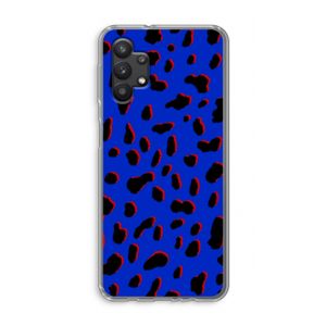 Blue Leopard: Samsung Galaxy A32 5G Transparant Hoesje