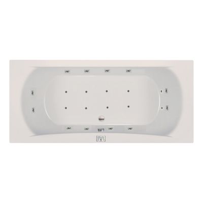Whirlpool bad Xenz Robijn | 180x80 cm | Acryl | Elektronisch | Combisysteem | Glans wit