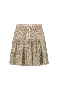 Like Flo Meisjes rok viscose crepe - Zacht groen stippen