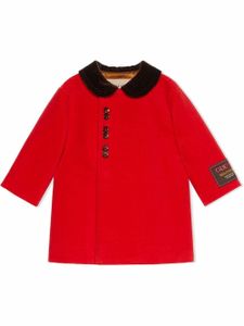 Gucci Kids manteau en velours côtelé - Rouge