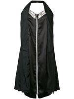 Maison Margiela robe-nuisette courte à fermeture zippée - Noir