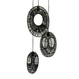 By-Boo Hanglamp Ovo 3-lamps Cluster Rond - Zwart