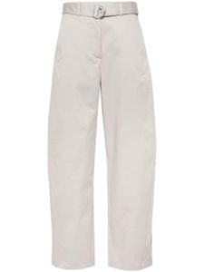 MSGM pantalon fuselé à taille ceinturée - Gris