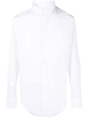Emporio Armani chemise à plastron contrastant - Blanc