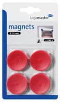 Magneet Legamaster 30mm 850gr rood 4stuks - thumbnail
