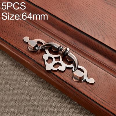 5 stuks 6057-64 rode oude lade kast deur brons Europese stijl handvat