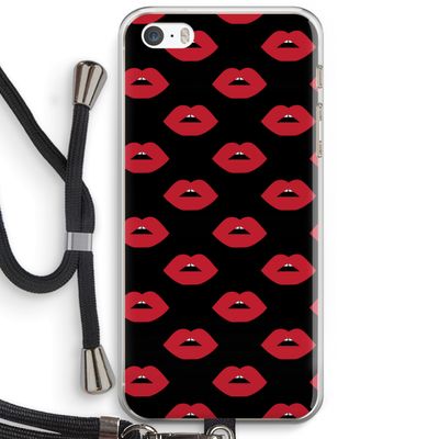 Lips: iPhone 5 / 5S / SE Transparant Hoesje met koord