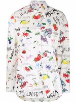 MSGM t-shirt en coton à imprimé graphique - Blanc MSGM t-shirt en coton à imprimé graphique - Blanc
