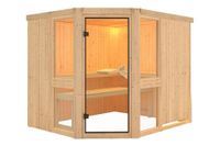 Karibu | Amelia 3 Sauna | Helderglas Deur