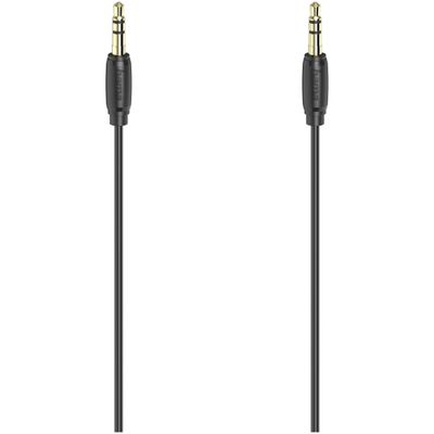 Hama Audiokabel, 3,5mm jack - 3,5mm jack, stereo, verguld, ultradun, 1,5 m Mini jack kabel Zwart