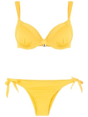Amir Slama bikini à fermetures à nouer - Jaune