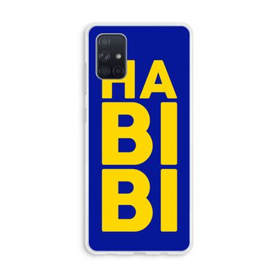 Habibi Blue: Galaxy A71 Transparant Hoesje