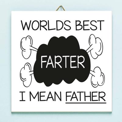 Tegeltje Vaderdag Worlds Best Farter Tegeltje Vaderdag Worlds Best Farter