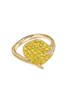 Pragnell bague Wildflower Honeysuckle en or 18ct ornée de diamants