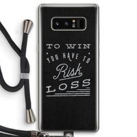 Risk loss: Samsung Galaxy Note 8 Transparant Hoesje met koord