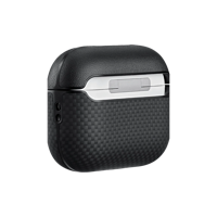 Pitaka Aramid fiber magnetisch hoesje AirPods Pro (3rd gen) - Black/Grey