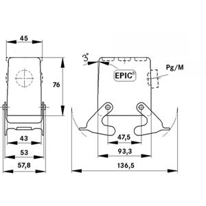 LAPP 79107400 Afdekkap M32 EPIC® H-B 16 5 stuk(s)