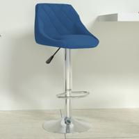 Barkruk fluweel blauw