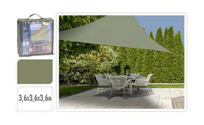 SCHADUWDOEK 3.6X3.6X3.6M GROEN
