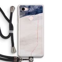 Stone White: Pixel 3 Transparant Hoesje met koord