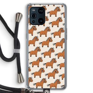 Pony: Oppo Find X3 Pro Transparant Hoesje met koord