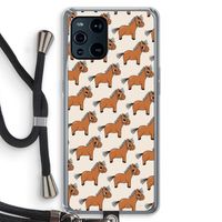 Pony: Oppo Find X3 Pro Transparant Hoesje met koord