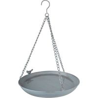 Vogelbad/voederschaal hangend rond metaal 30,4 x 30,4 cm