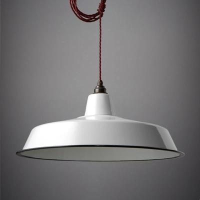 Lampenkap wit Engelse emaillen Industriële fabriekslamp 450mm