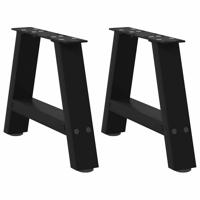 Salontafelpoten 2 st A-vormig 50x(30-31) cm staal zwart Salontafelpoten 2 st A-vormig 50x(30-31) cm staal zwart