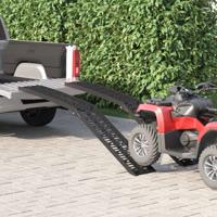 VidaXL Motorcycle ramp 680 kg 2 pcs zwart 222 x 28 x 5 cm aluminium