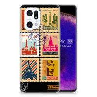OPPO Find X5 Pro | Silliconen Back Cover | Postzegels
