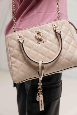 Guess Bessey Luxury Satche Tas Dames Beige - Kleur: Beige | Soccerfanshop