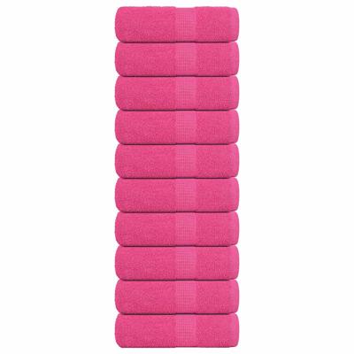 VidaXL Washandjes 10 stuks frogn roze 30x30 cm 100% katoen