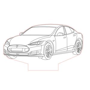 3D LED LAMP - Tesla S