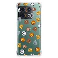 Doorzichtige Silicone Hoesje voor OnePlus 10 Pro Dieren Emojis