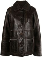 Saks Potts veste Ada en cuir - Marron