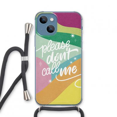 Don't call: iPhone 13 mini Transparant Hoesje met koord