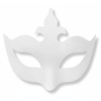 Papier mache grimeer oogmasker Venetie - wit - 25 cm - Schmink maskers