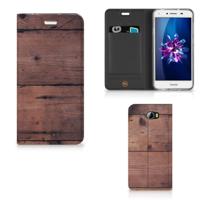 Huawei Y5 2 | Y6 Compact Book | Wallet Case | Old Wood