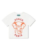 Kenzo Kids t-shirt en coton à logo imprimé - Tons neutres - thumbnail