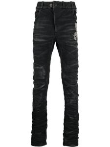 Boris Bidjan Saberi jean skinny à effet usé - Noir