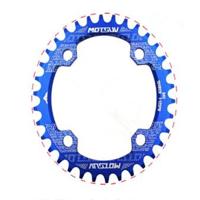 MOTSUV ronde smalle brede Chainring MTB fiets 104BCD tand plaat onderdelen elliptische plaat 34T (blauw)
