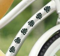 Fiets stickers Monstera verlaat de fiets - thumbnail