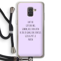 GSM: Samsung Galaxy A8 (2018) Transparant Hoesje met koord