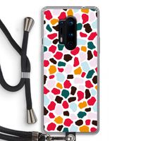 Colored Giraffe: OnePlus 8 Pro Transparant Hoesje met koord